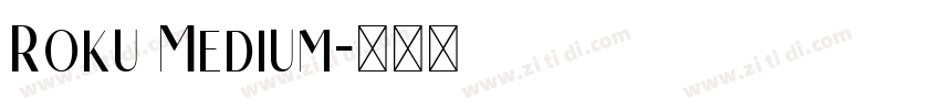 Roku Medium字体转换